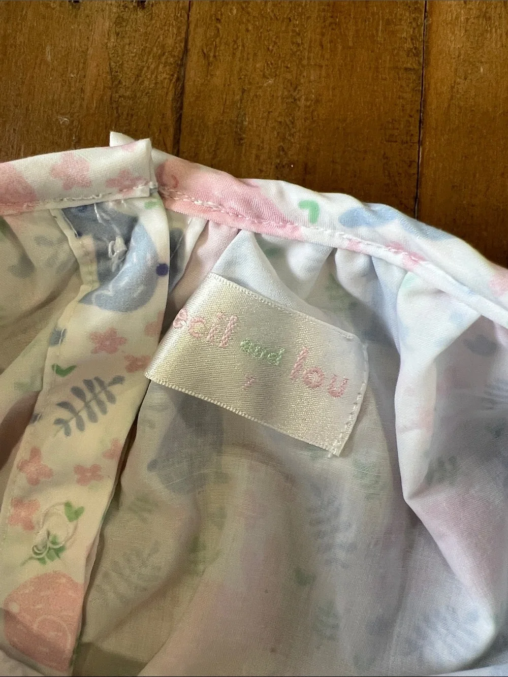 Cecil & Lou pastel rabbit long sleeve nightgown 7 years ruffle collar